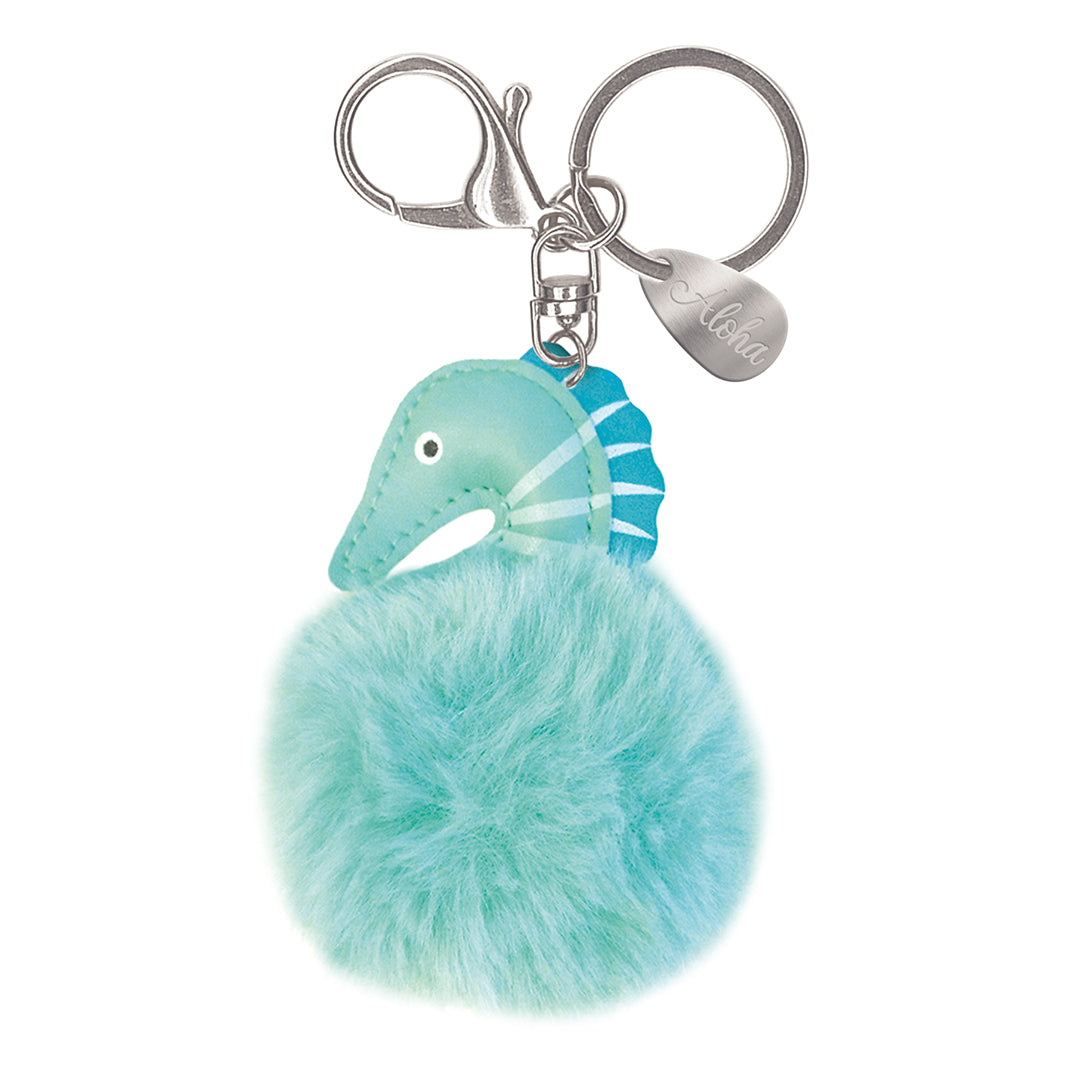 Island Pom-Pom Keychain, Seahorse