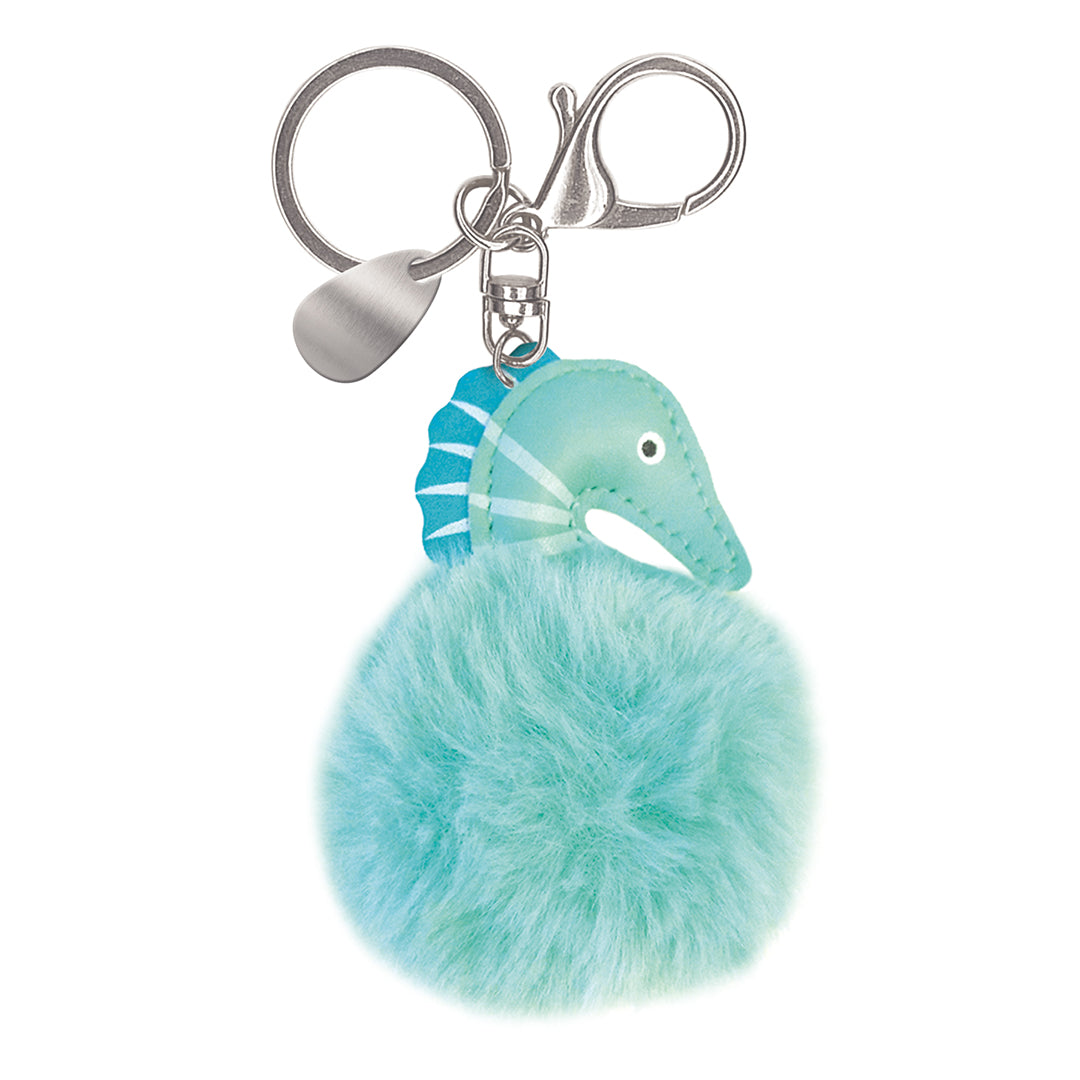 Island Pom-Pom Keychain, Seahorse
