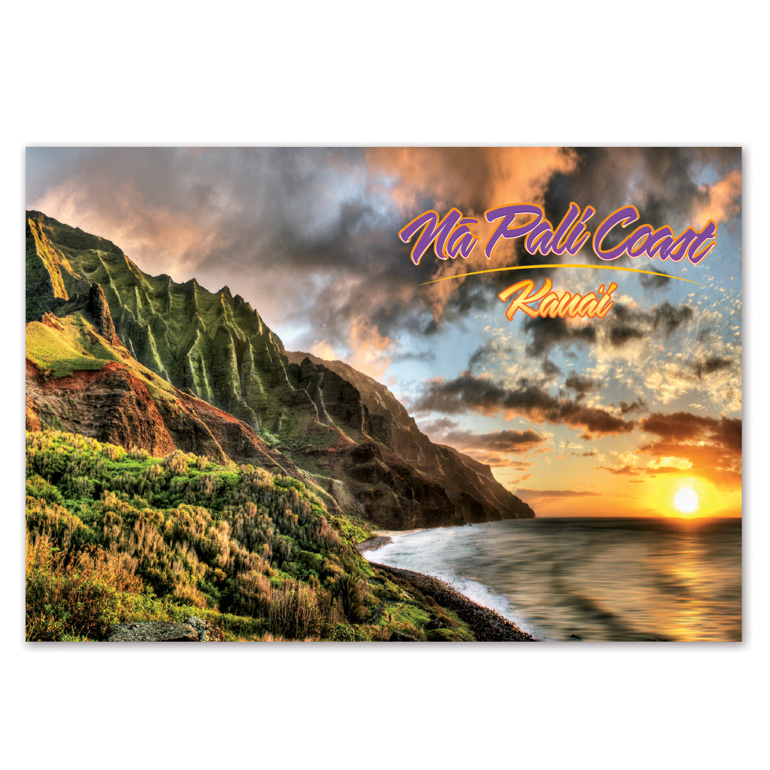 50-Pack Kauai Postcards, Nā Pali Coast Shadows, 4x6