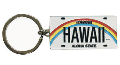Hawaii Metal License Plate Keychain