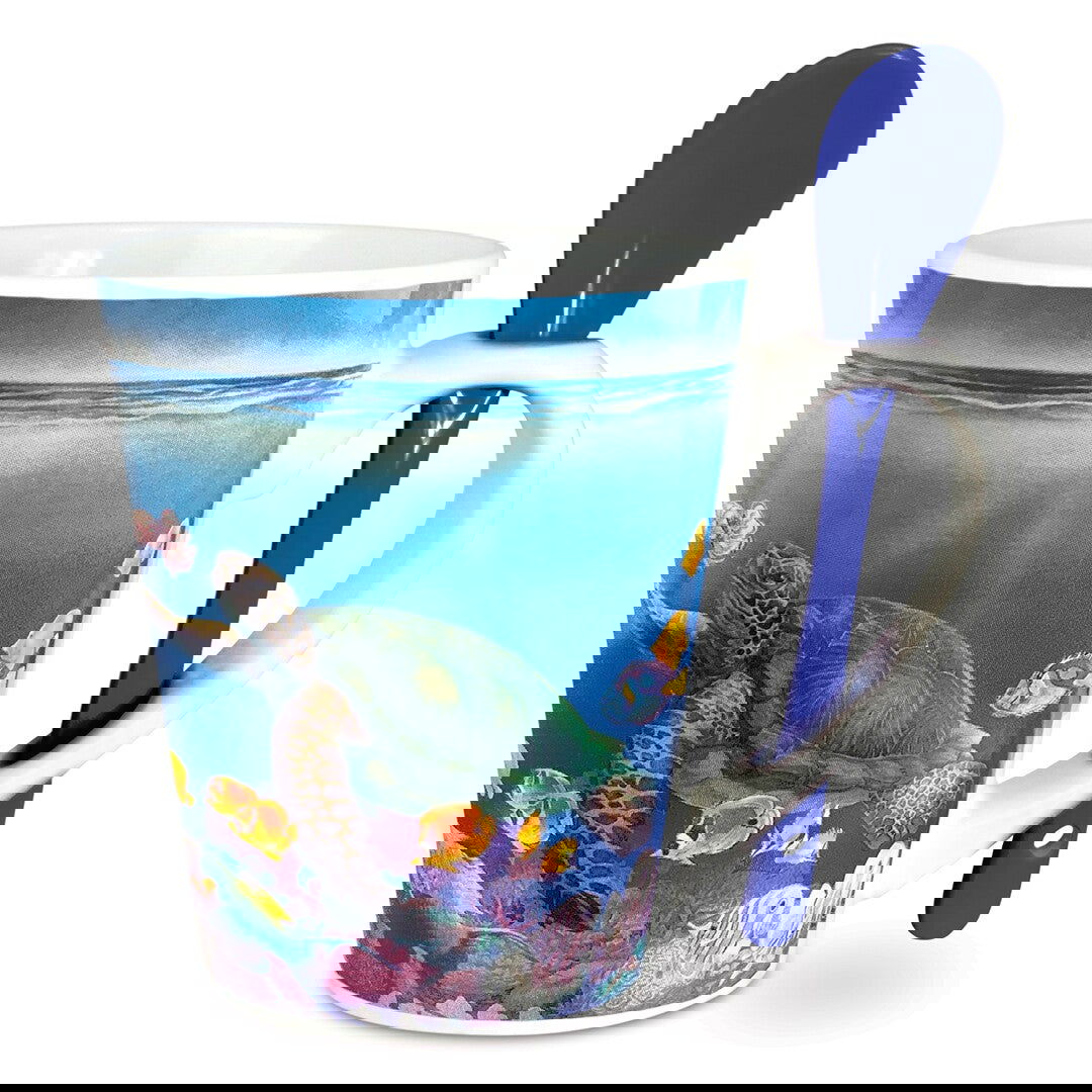 12 oz. Mug and Spoon Set, Ocean of Friends