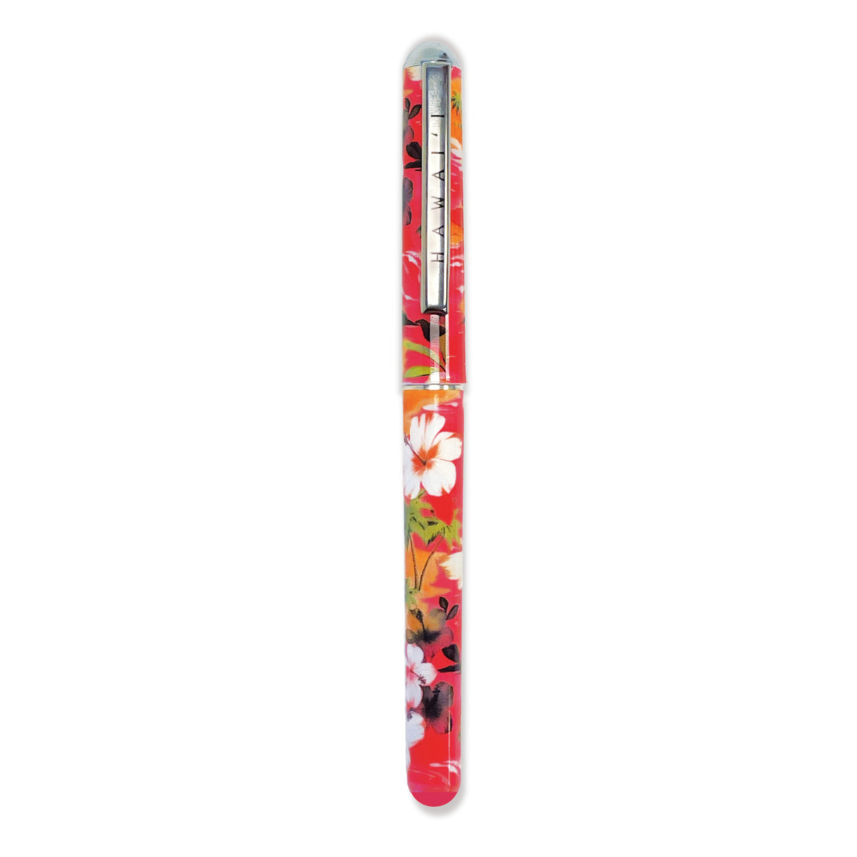 Stylo roller simple, Hibiscus Palm Turquoise