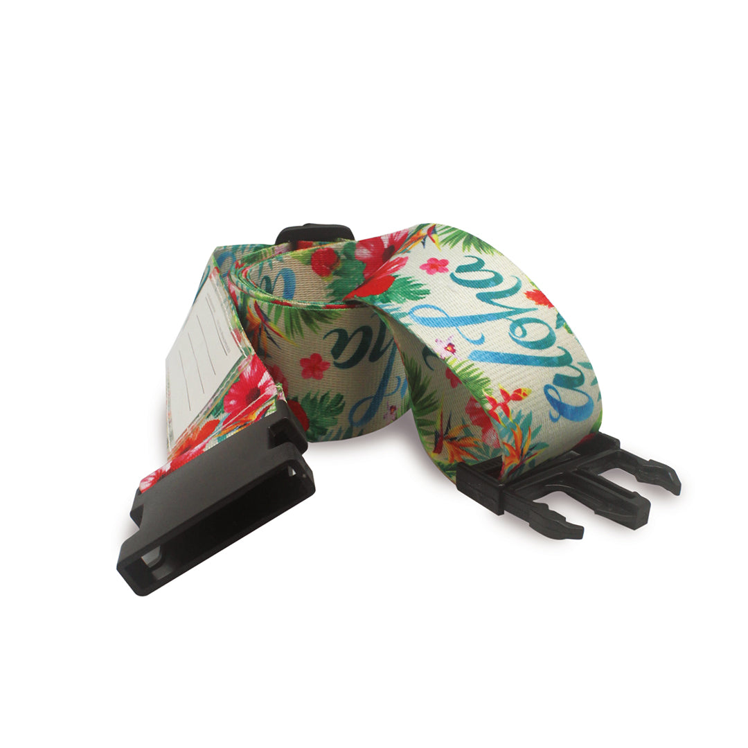 Sangle de bagage, motif floral Aloha