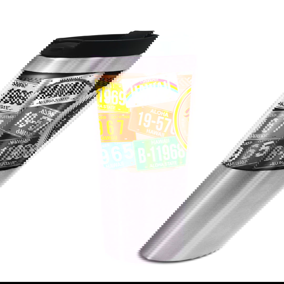 16 oz. Stainless Steel Tumbler, Vintage Plates