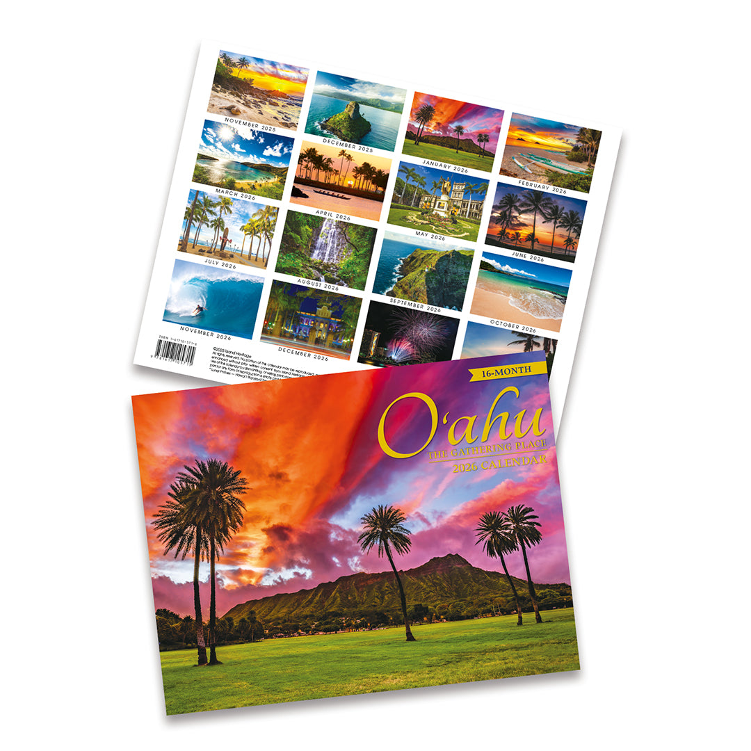 2026 calendar with pictures of Oahu