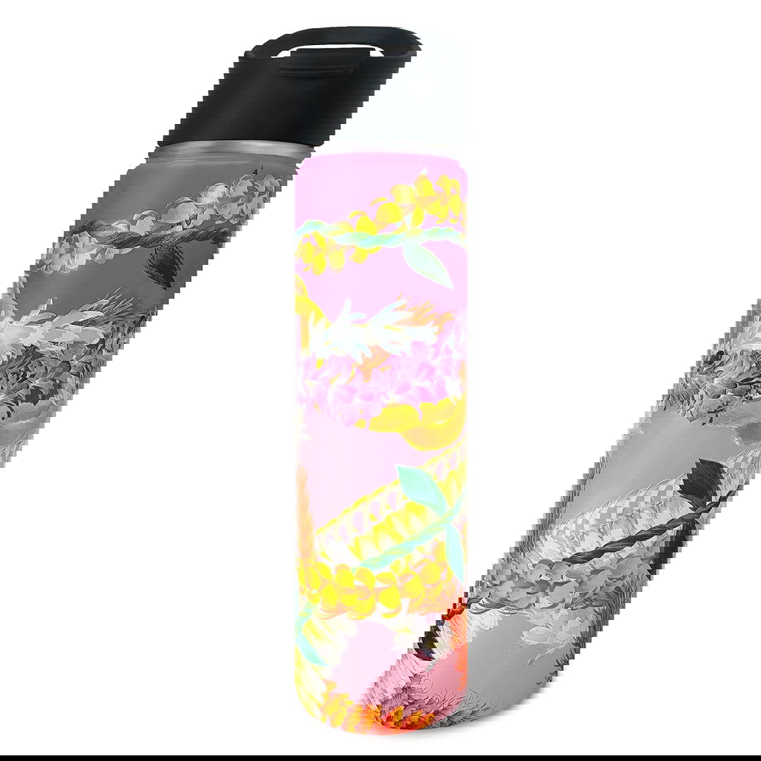 25oz. Island Flask, Leis of Aloha - Pink