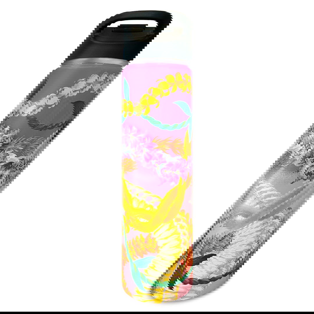 25oz. Island Flask, Leis of Aloha - Pink