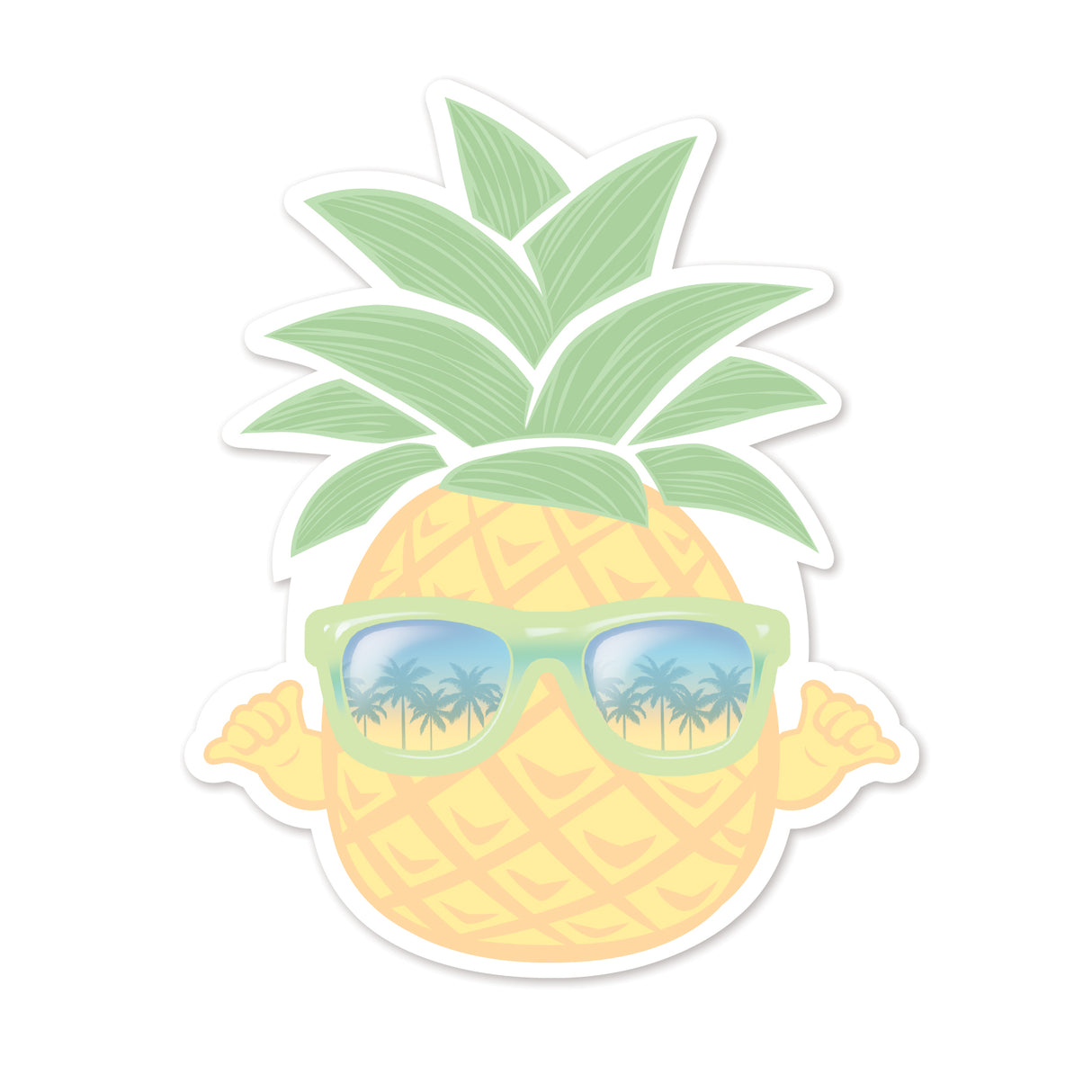 Die Cut Aloha Stick'n Notes, Pineapple Shaka