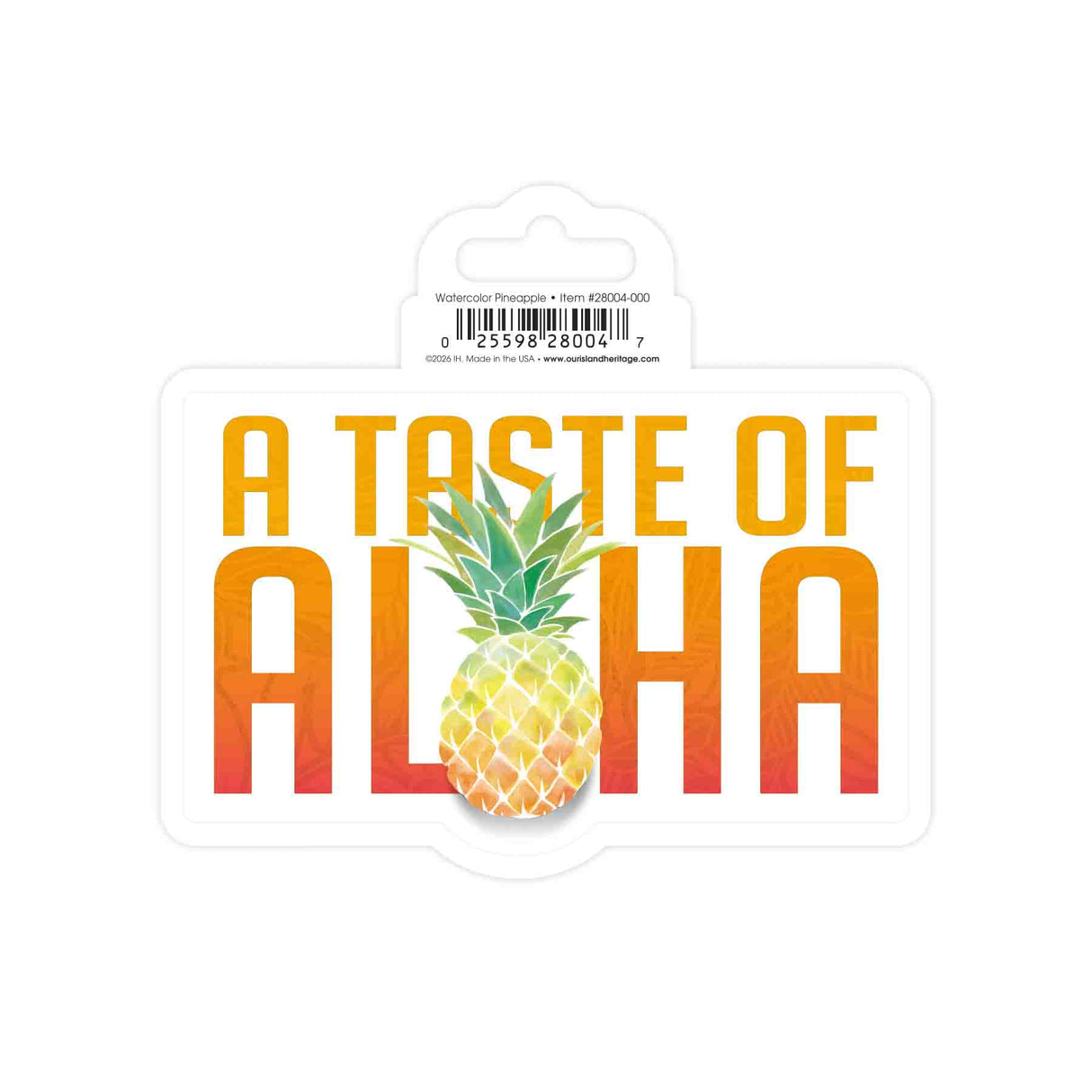 Watercolor Pineapple Glossy Sticker