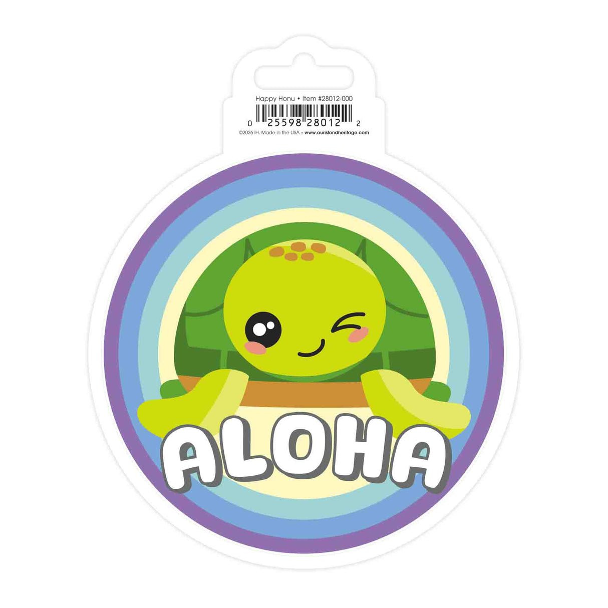 Happy Honu Glossy Sticker