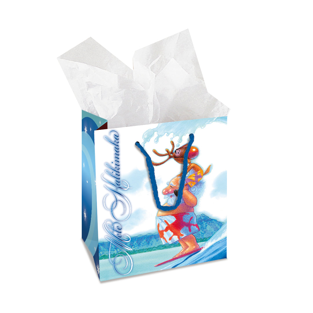 Santa Tandem Surf - Island Treasures Collection Small Gift Bag