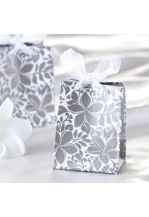 Wedding Favor Gift Bags, Elegant Plumeria 6-Pack