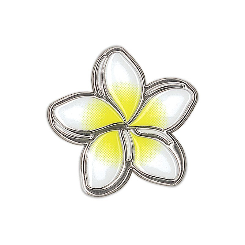 3D Foil Decal, Plumeria White