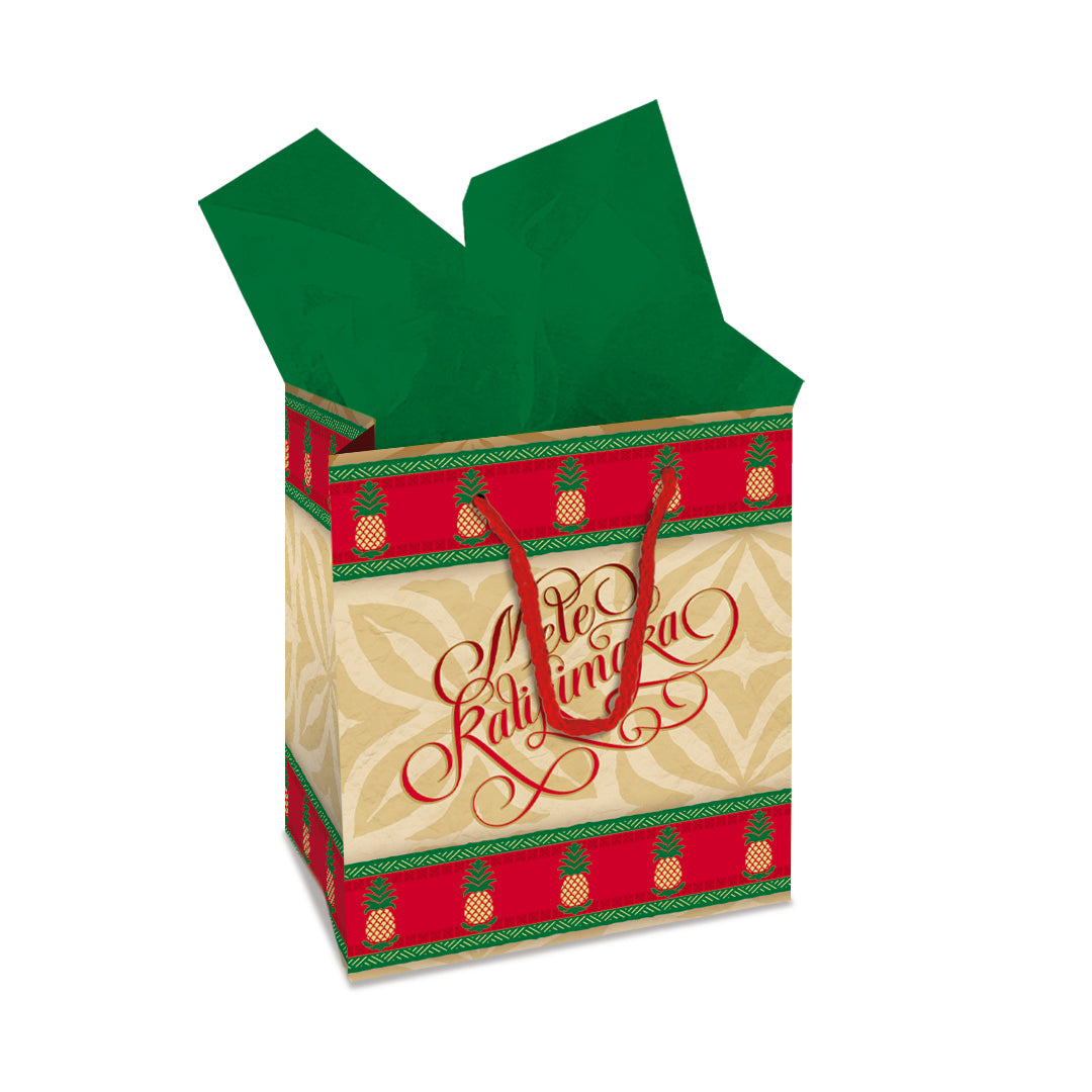Holiday Pineapple - Island Treasures Collection Small Gift Bag