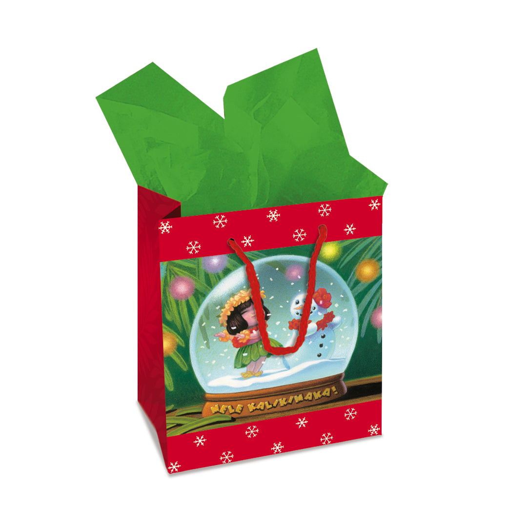 Island Snow Globe - Island Treasures Collection Small Gift Bag