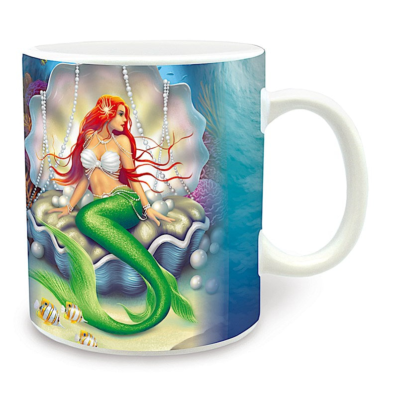 Pearl Coral Island Heritage Mermaids 14 oz Mug