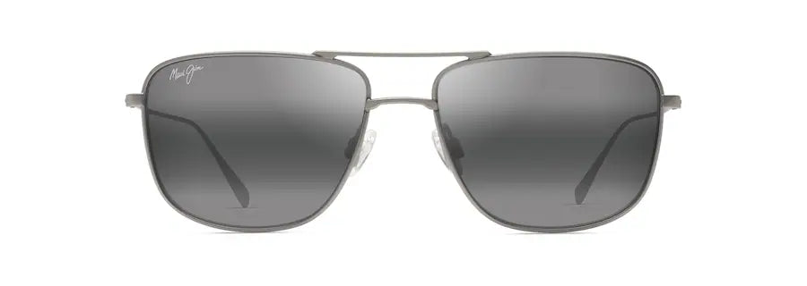 Maui Jim Mikioi Matte Titanium Polarized Aviator Sunglasses