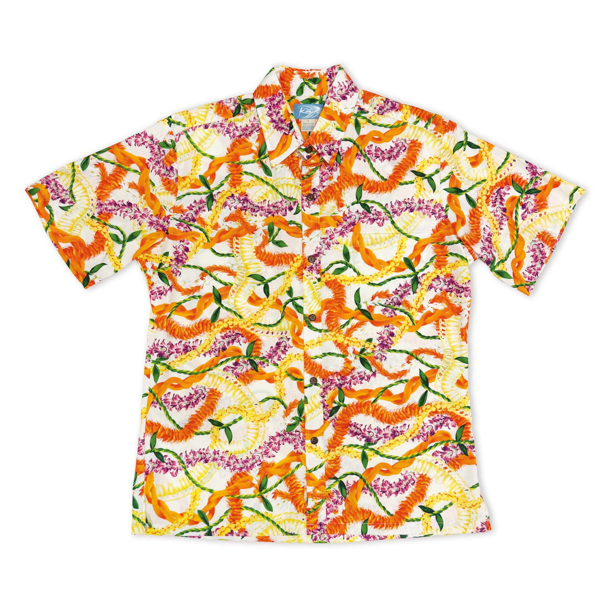 Leis of Aloha Cream Mens Aloha Shirt