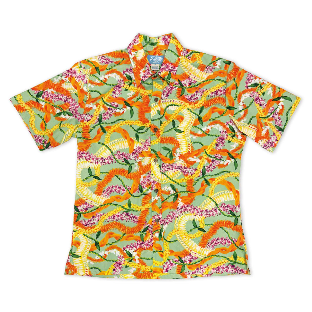 Leis of Aloha Sage Mens Aloha Shirt