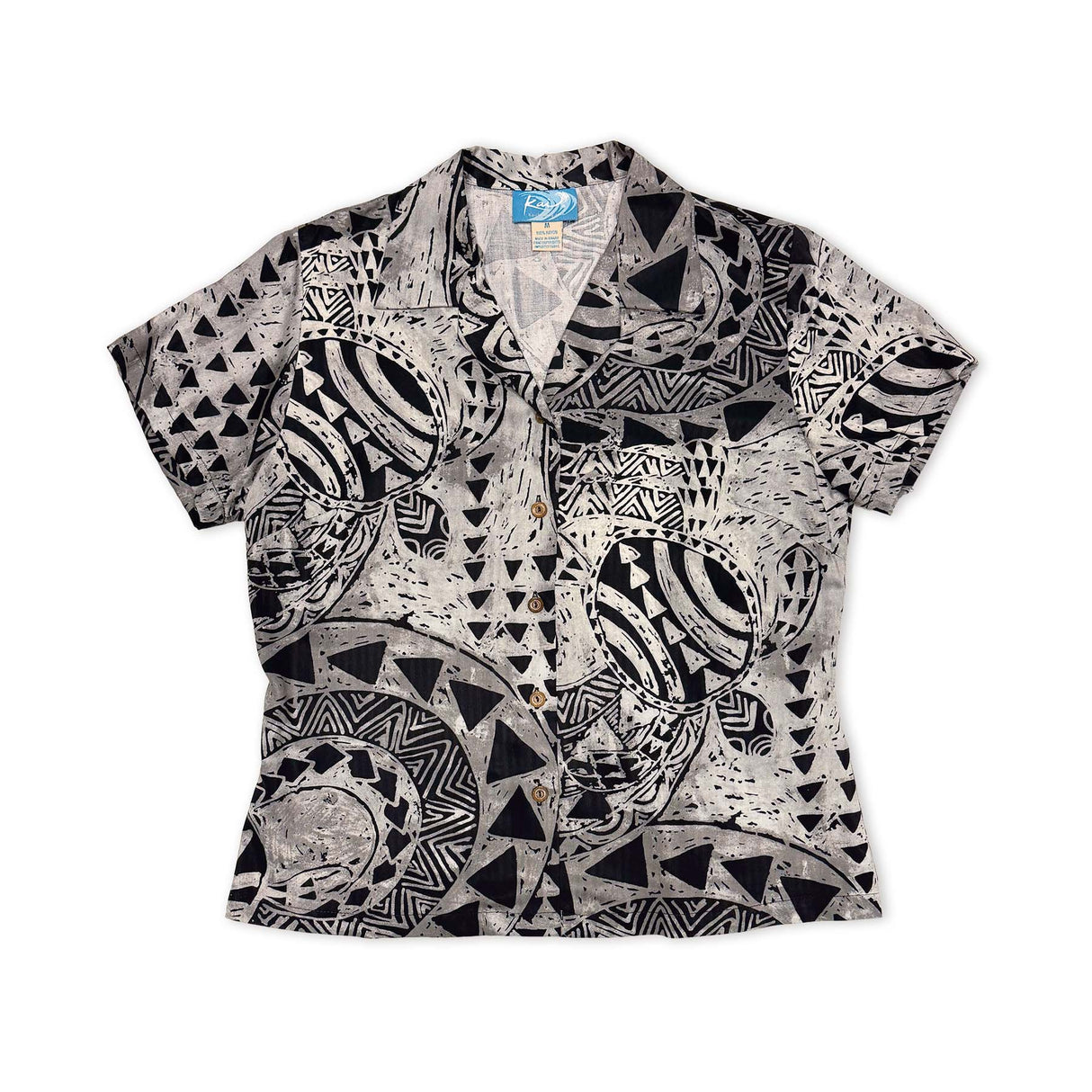 Honu Strength Silver Womens Aloha Shirt