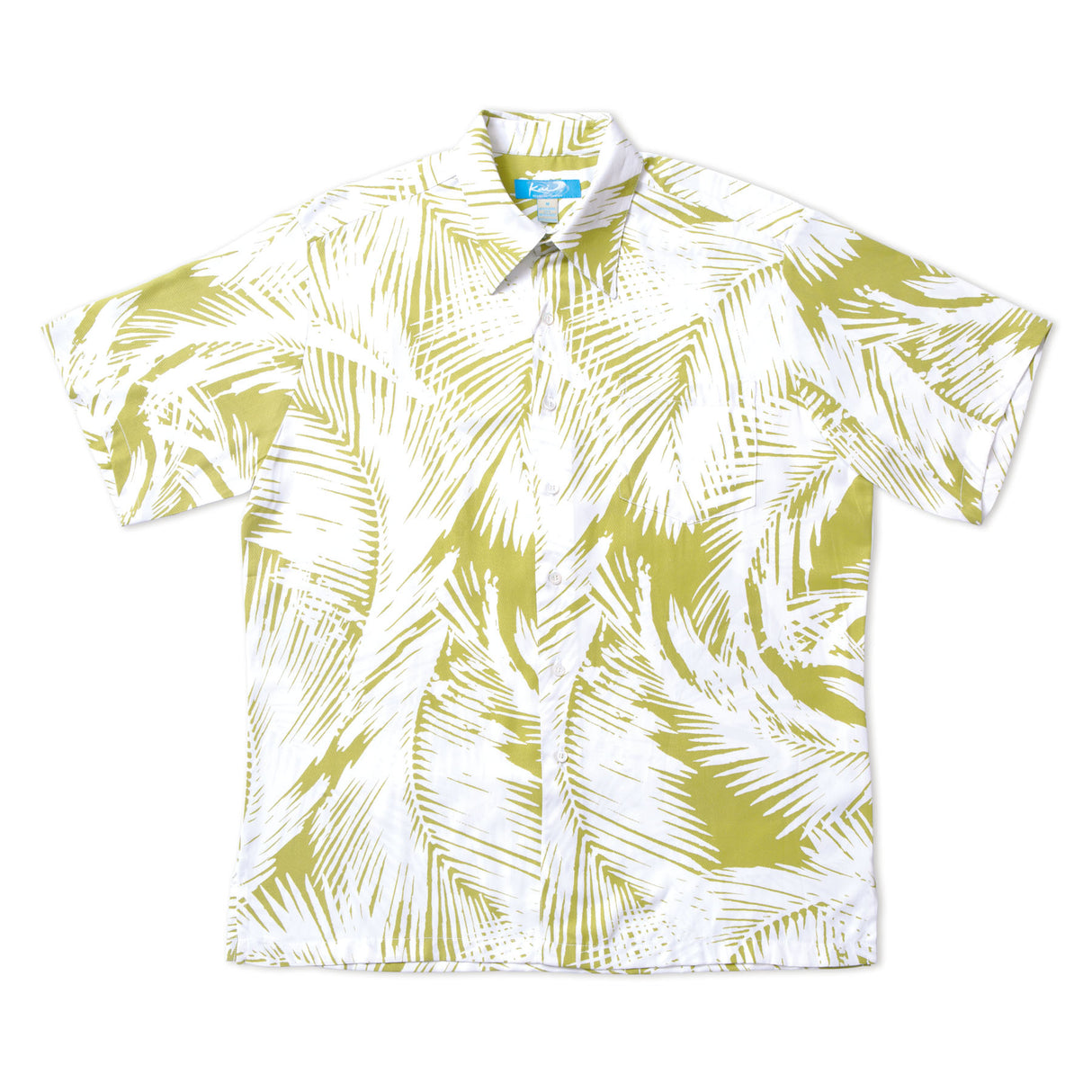 Palm Leaf Lime Men's Aloha Shirt