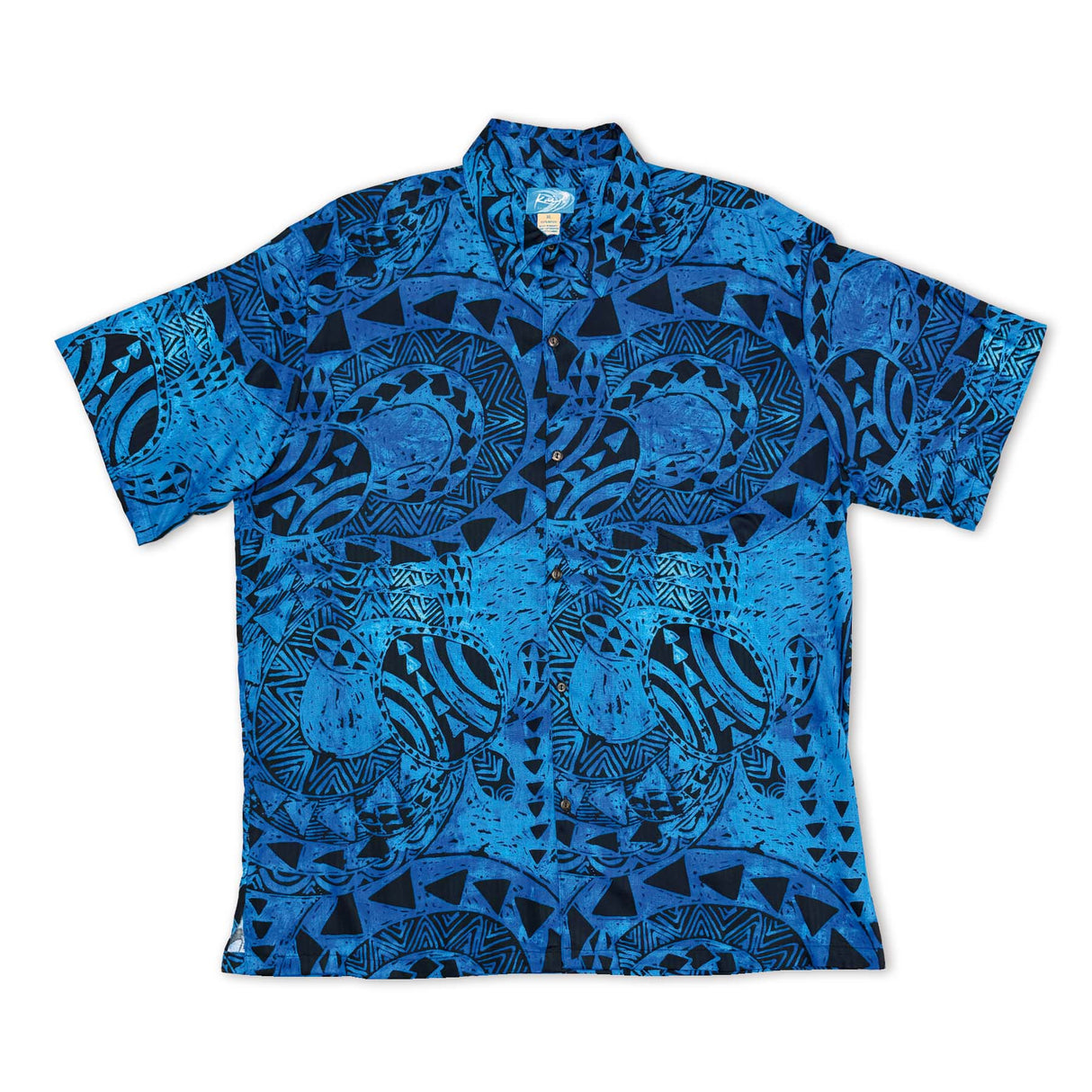 Honu Strength Blue Mens Aloha Shirt