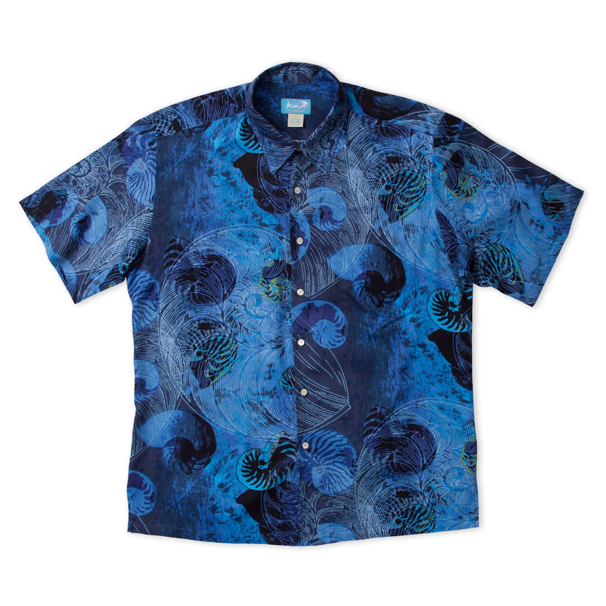 Nautical Royal Blue Men's Aloha Shirt