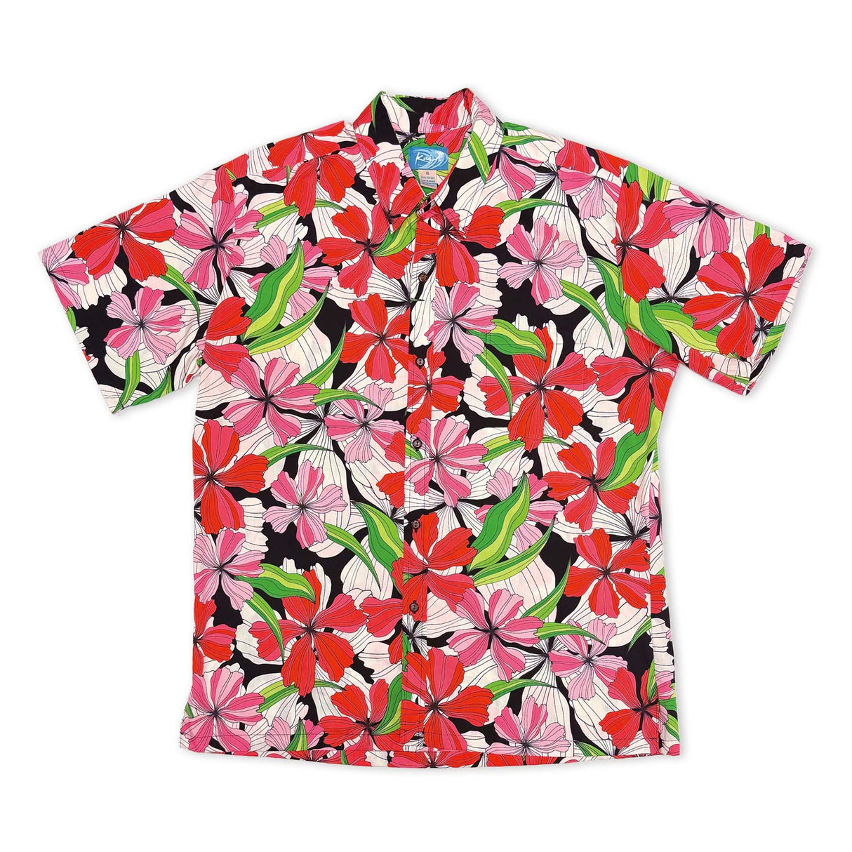Hibiscus Black Men's Aloha Shirt