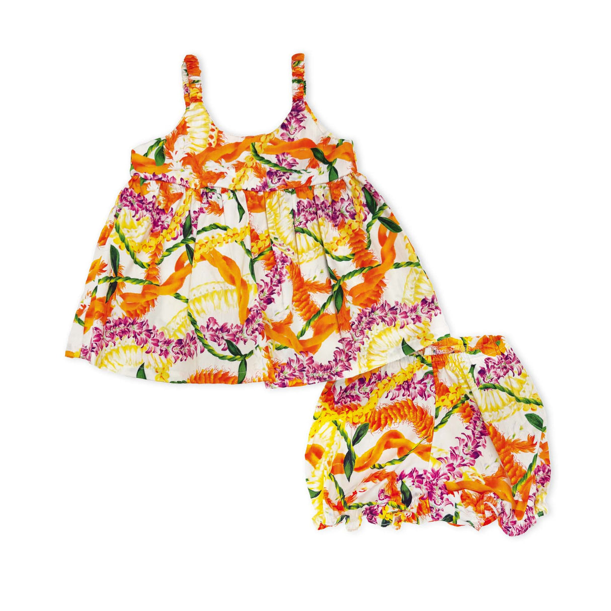 Leis of Aloha Cream Girls 2-Piece Sync Set