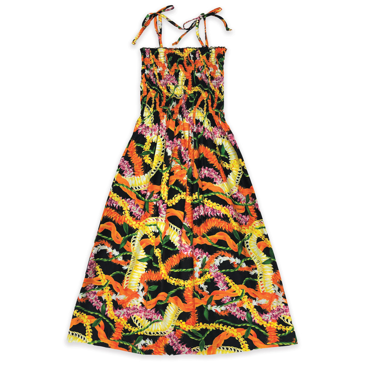 Leis of Aloha Black Womens Babydoll Short Dress