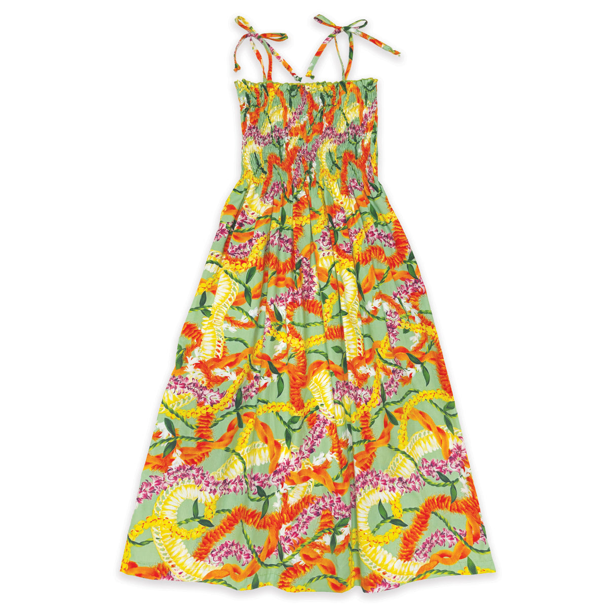 Leis of Aloha Sage Womens Babydoll Short Dress
