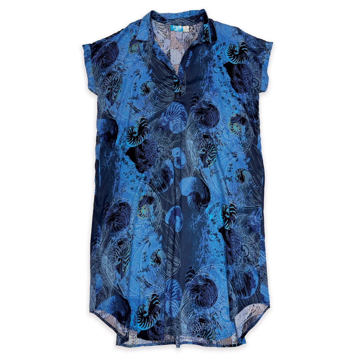 Nautilus Royal Blue Women’s Collared Short Sleeve Dress