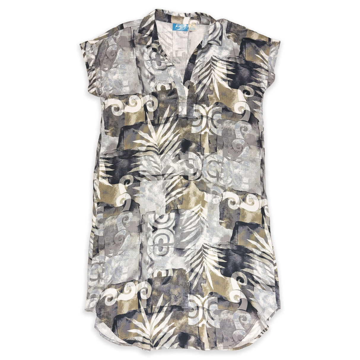 Palm Beach Charcoal Women’s Collared Short Sleeve Dress