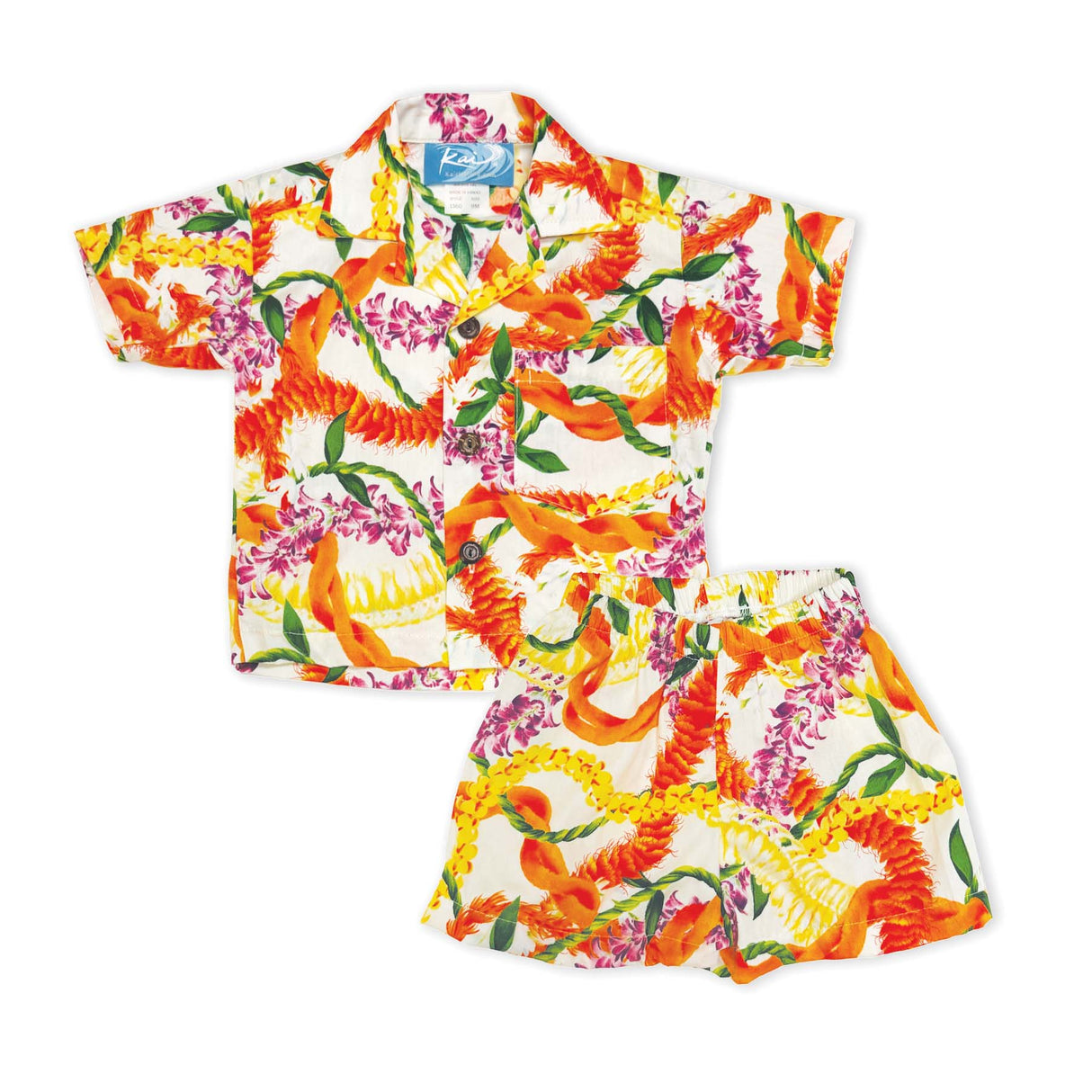 Leis of Aloha Cream Boys Cabana Set