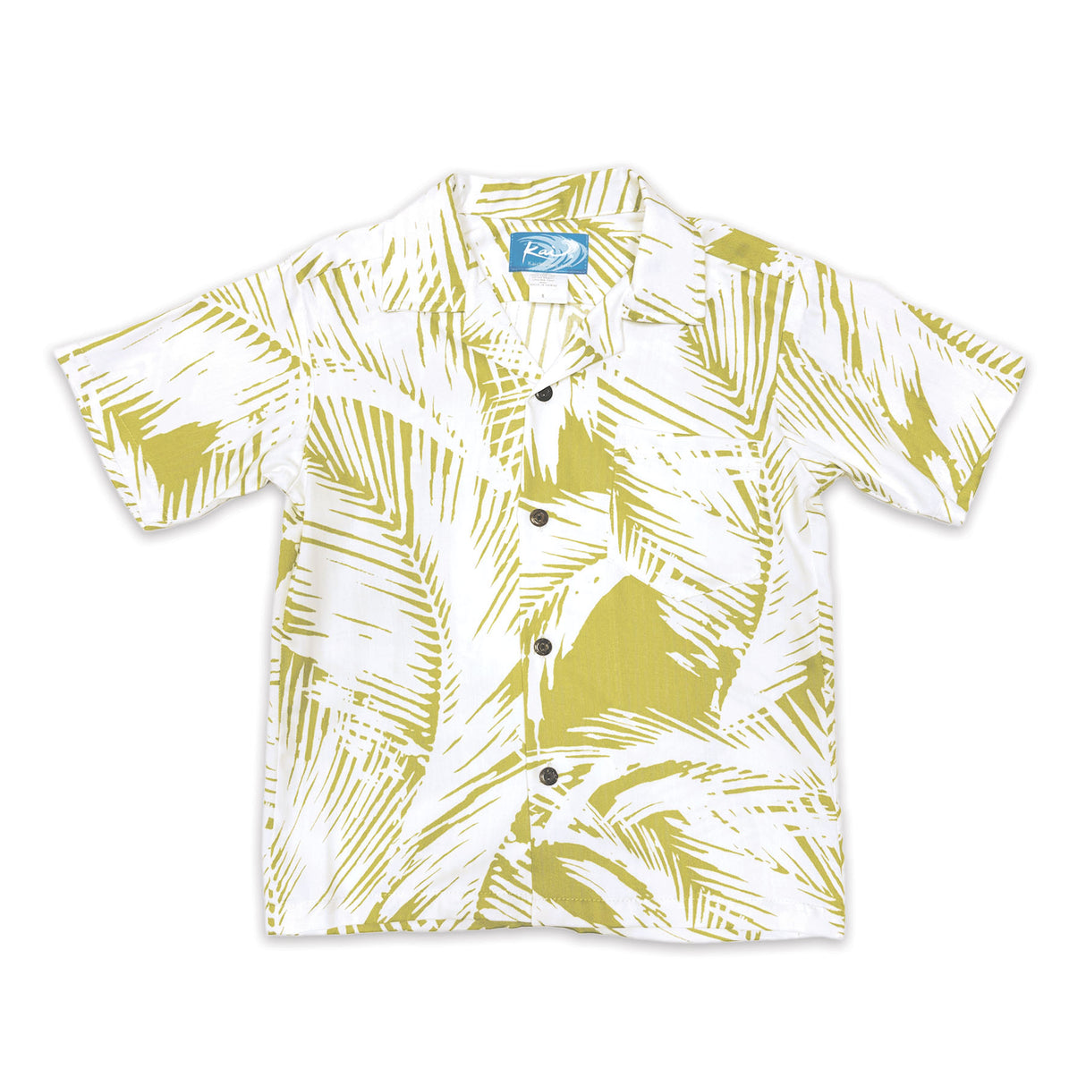 Palm Leaf Lime Boys' Aloha Shirt