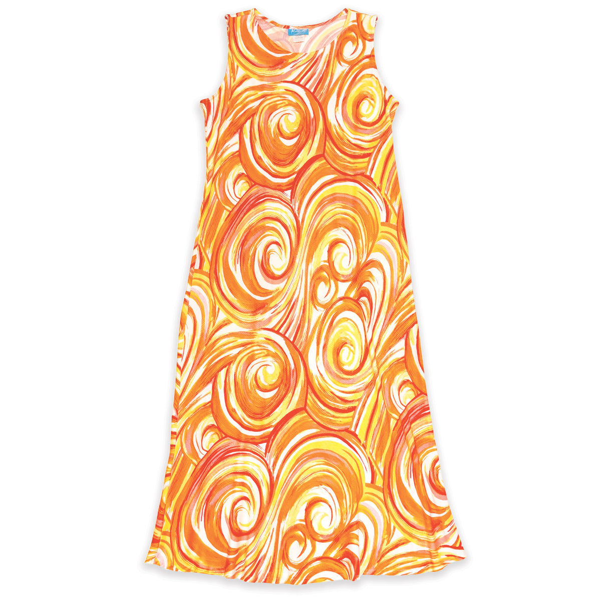 Pipeline Coral Womens Long Bias Midi Dress