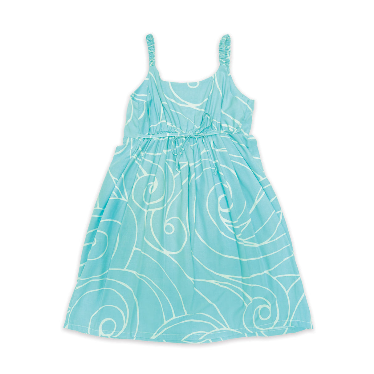 Ocean Waves Aqua Mint Girls Dress