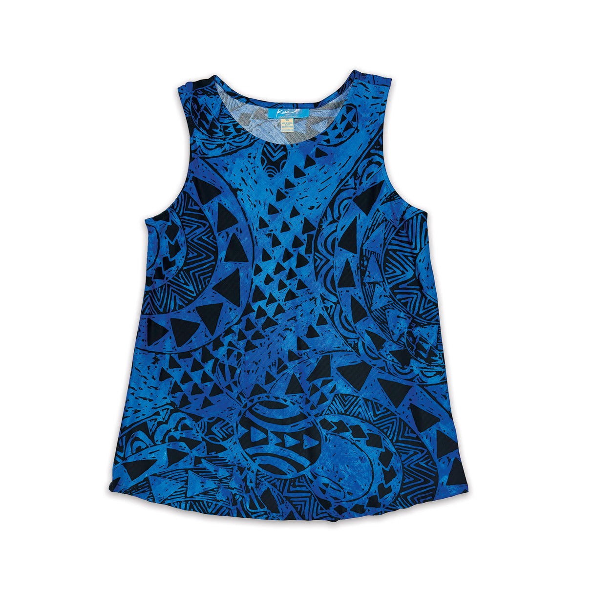 Honu Strength Blue Women's Flyaway Sleeveless Blouse