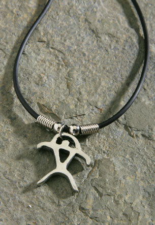 Rubber Cord, Pewter Enamel - Petite Petro Man