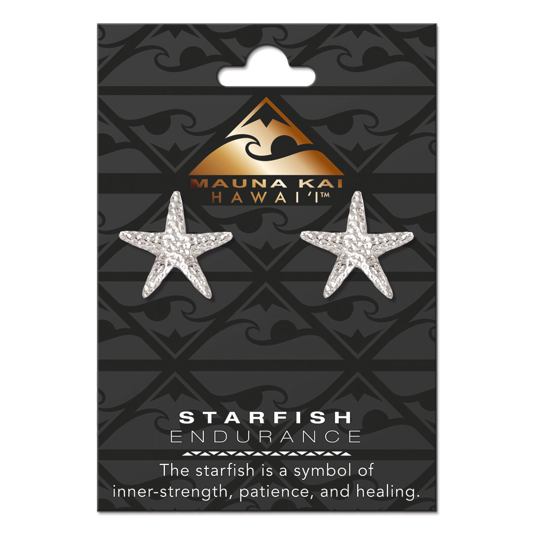 Silver Charm Earrings, Starfish