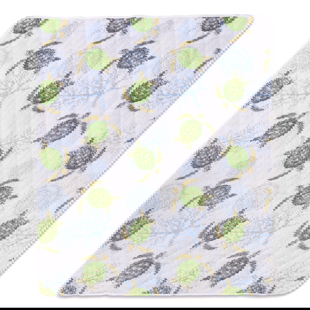 Beach Mat with Zipper Pouch- Honu Voyage