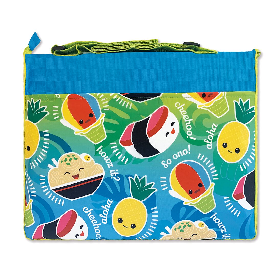Beach Mat with Zipper Pouch, Local Grindz