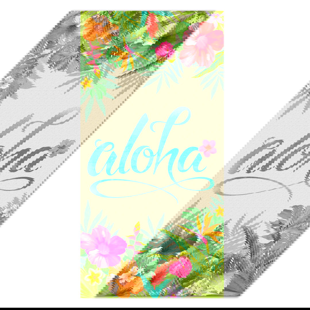 Beach Towel, Aloha Floral Beach Towel