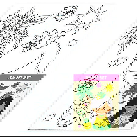 Canvas and Paint Set featuring Island Yumi performing traditional Hawaiian hula dance