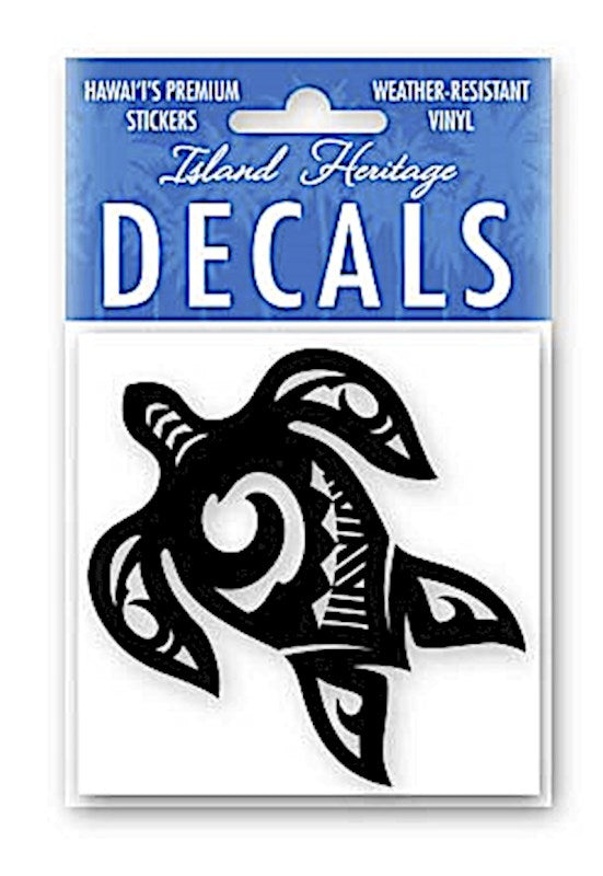 Decal Square, Tribal Honu Black
