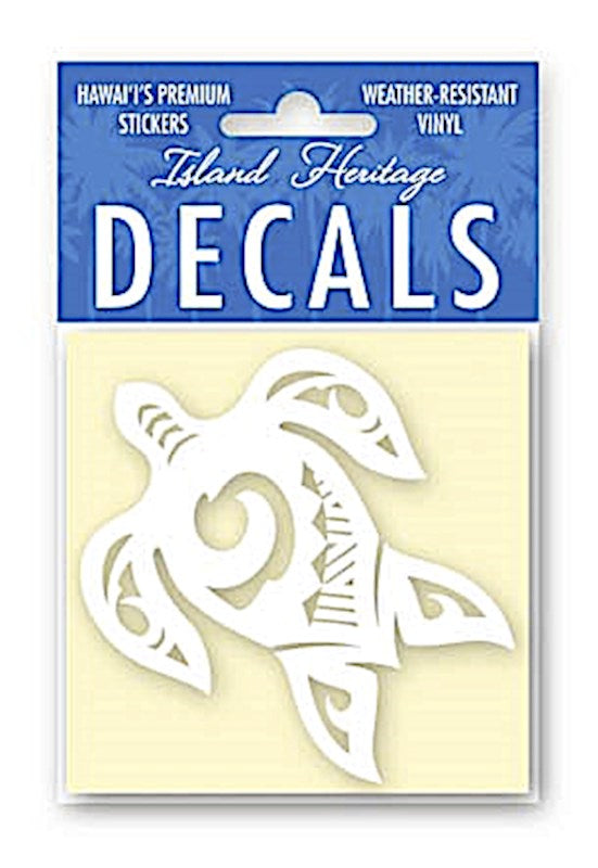 Decal Square, Tribal Honu White