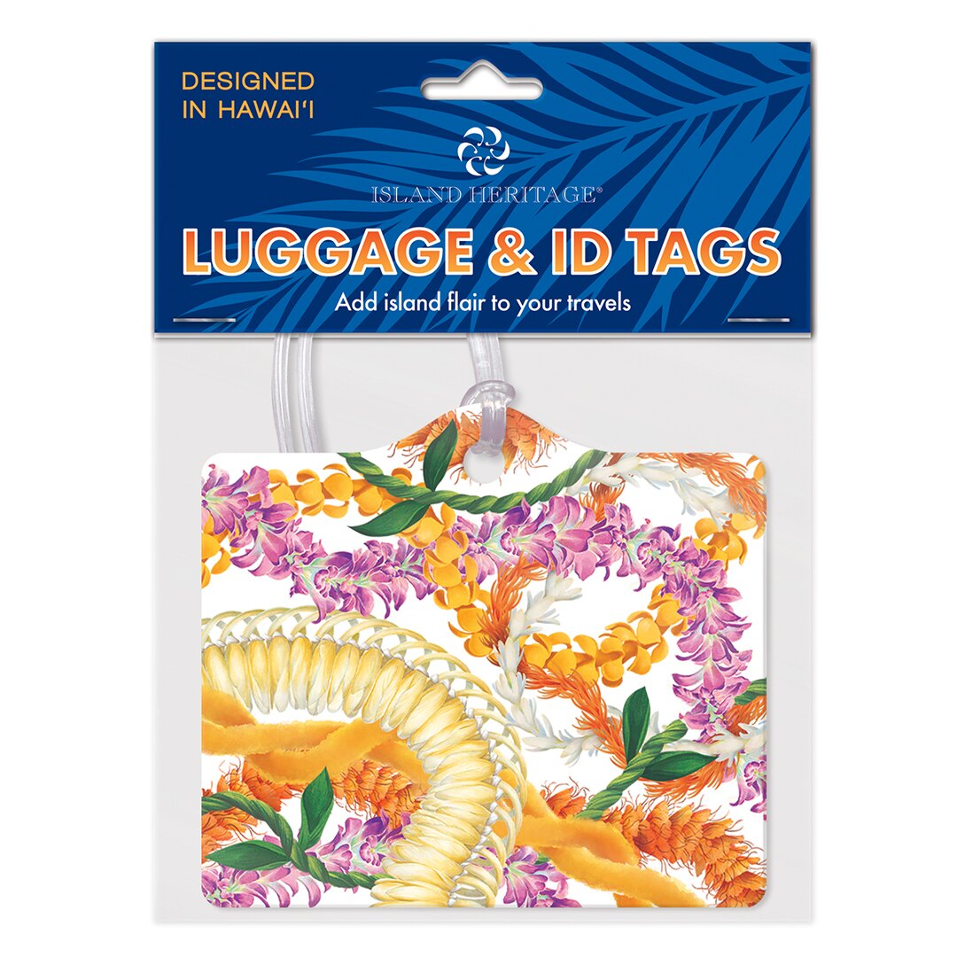 Die Cut Luggage Tag, Leis of Aloha