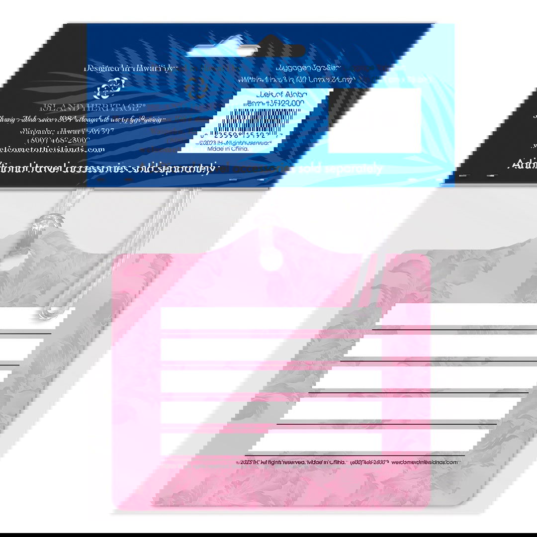 Die Cut Luggage Tag, Leis of Aloha