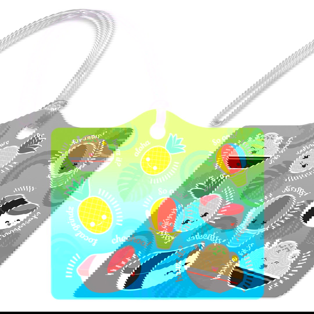 Die Cut Luggage Tag, Local Grindz