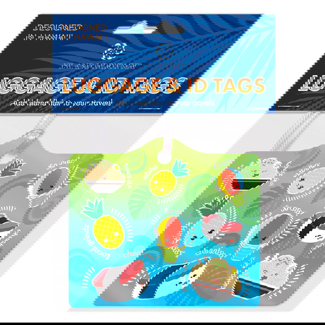 Die Cut Luggage Tag, Local Grindz